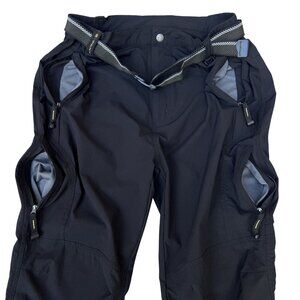 TRR Outdoor Sports Mens L Black Utility Pants Zip Pockets Belt Hiking Gorpcore